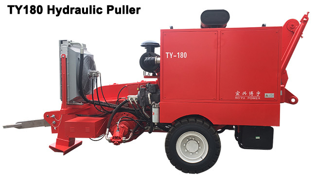 Groove Number 10 Hydraulic Cable Puller With 24V Electric Starting Engine