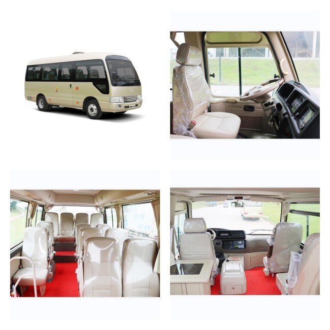 19 Seats Coaster Buses Small Passenger Bus 6m With Air Condition Diesel Engine
