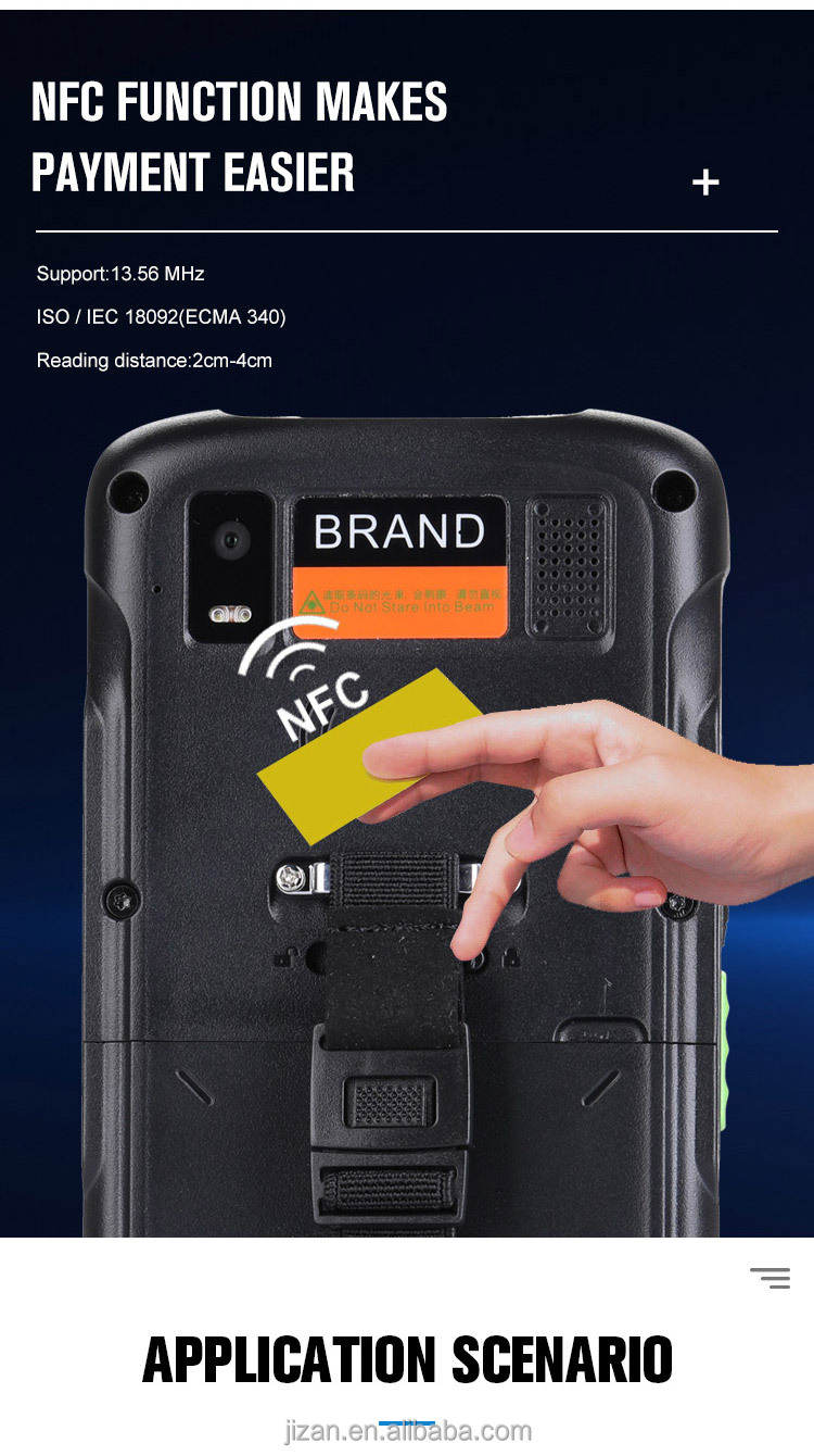 Octa Core NFC UHF Android Tablet with 1D 2D Wireless Barcode Scanner and 16MP Camera
