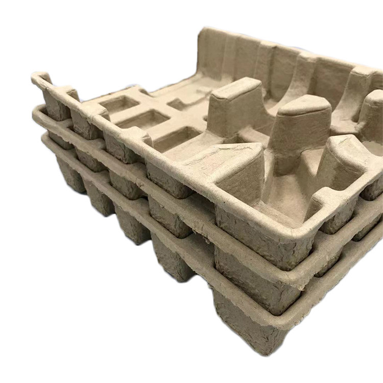 Recyclable Bagasse Pulp Tray Custom Corrugated Trays 1.5mm Thickness