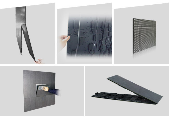 Foldable LED Screen HD High Definition Video Display Board 10000Hrs Life Time