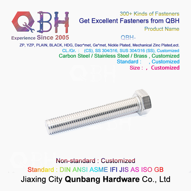 Long Screw 316 Ss Hex Bolt M4 M5 M6 M8 M10 M12 Full Pressure