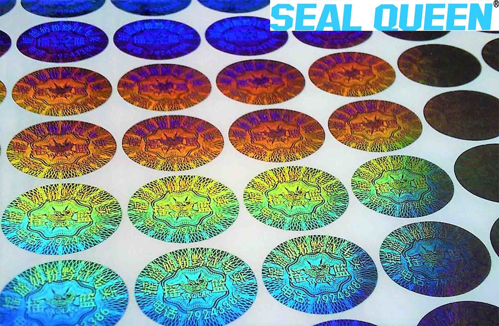 Anti Fake Void Custom Die Cut Radium Stickers Security Hologram Stickers