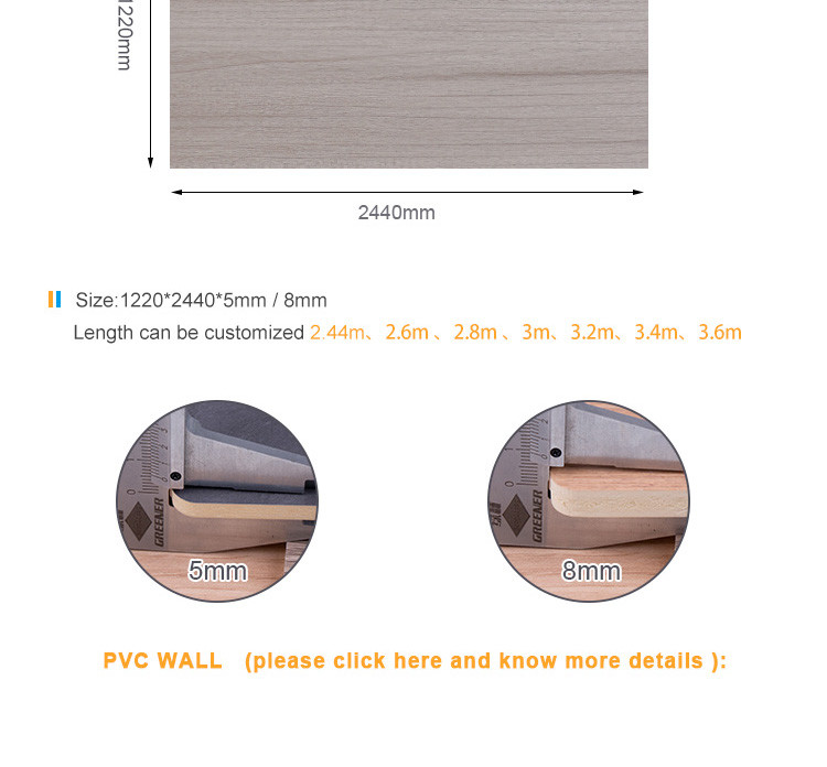 Interior Customized Waterproof Wood Grain Bamboo Charcoal Wood Veneer Wall Panels