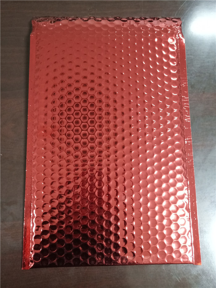 Bright Red Color Metallic Bubble Envelopes Bubble Mailers 245x330 #A4