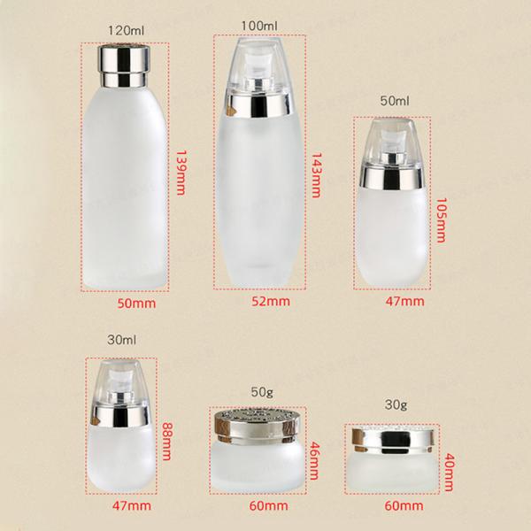 Customized Logo Cosmetic Packaging Empty Glass Jars