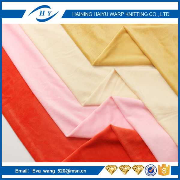 new brush fleece fabric cheap price velboa fabric elastic polyester fabric