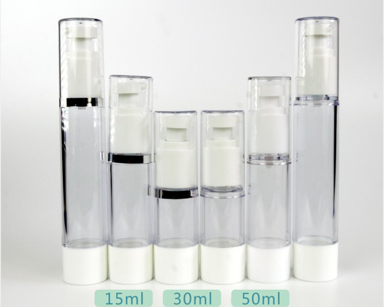 vacuum Lotion pump empty bottles 15 ml 30 ml 50 ml 80ml 100ml