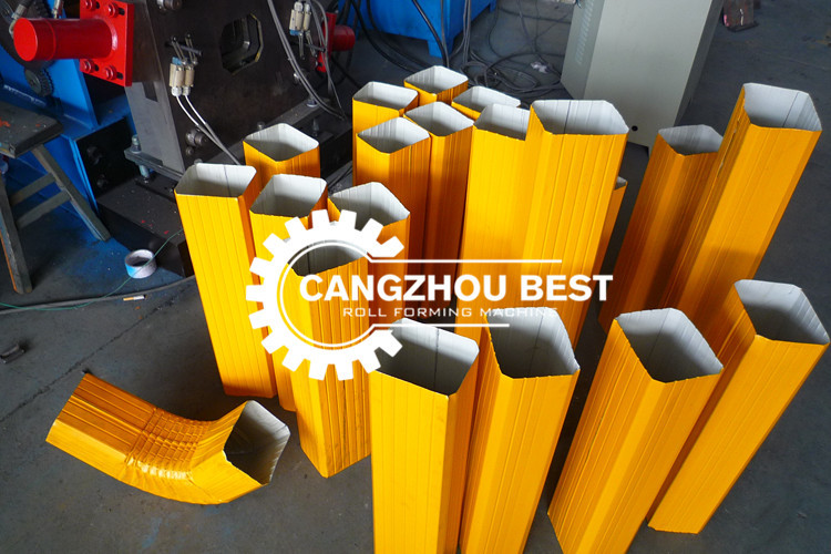 Germany Steel Profile Soffit Panel Pipe Type Down Spout Roll Forming Machine