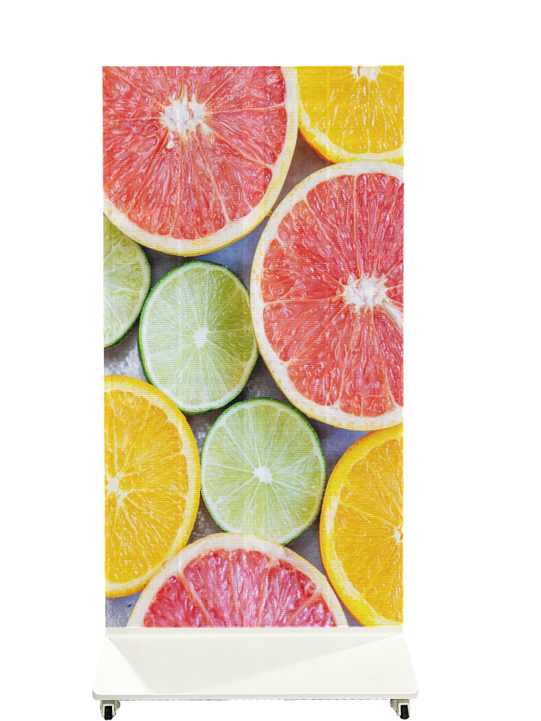 Double-sided Transparent LED Poster Screen WIFI USB control Standing Led Poster display portable led poster screen