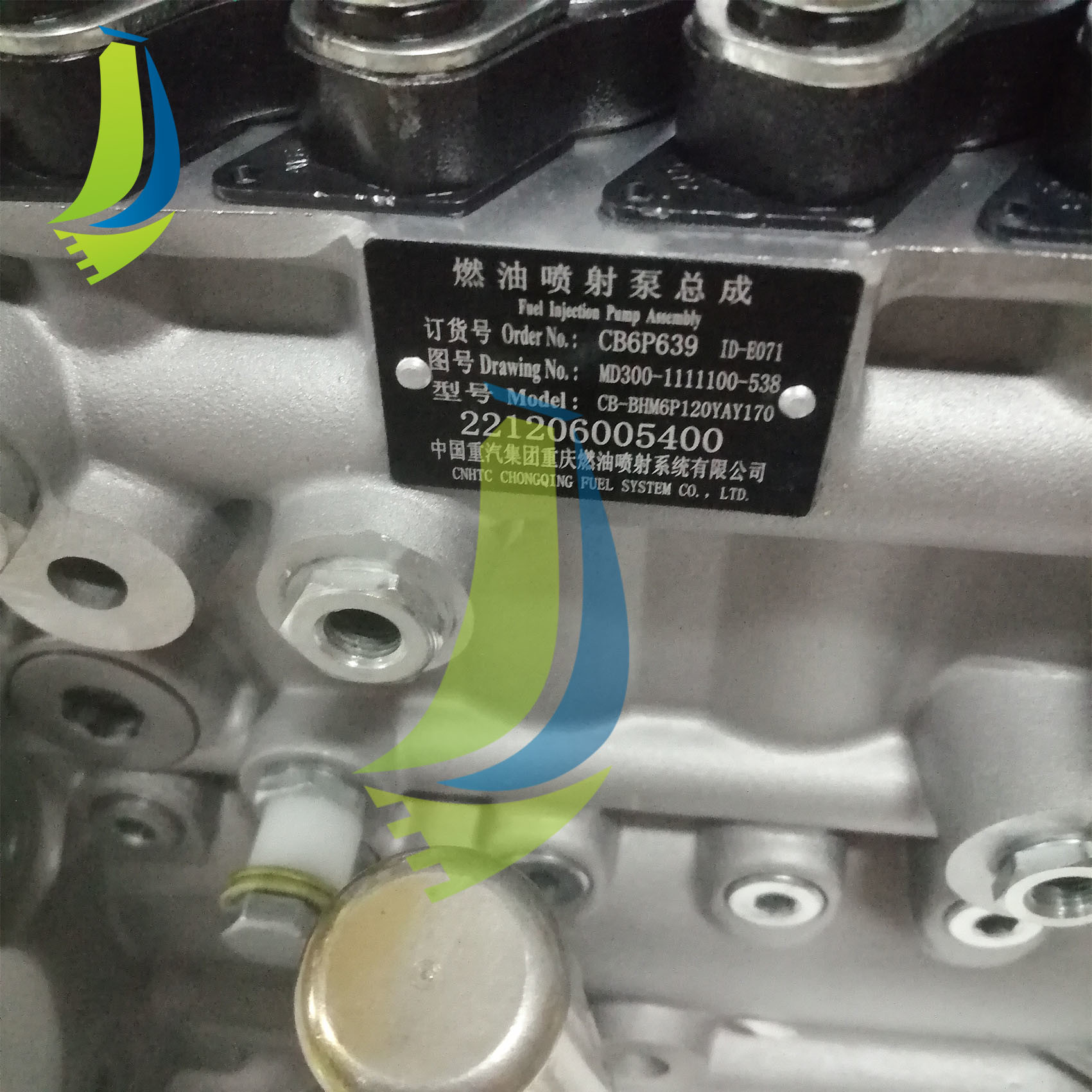 CB6P639 MD300-1111100-538 Diesel Fuel Injection Pump For Excavator
