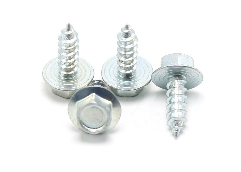 Galvanised External Hexagon Flange Self Drilling Metal Screw With EPDM Washers