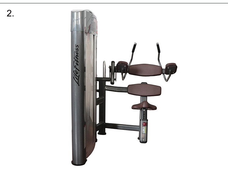 ISO Commercial Grade Gym Equipment , Seated Abdominal Crunch Fitness Exercise Machines