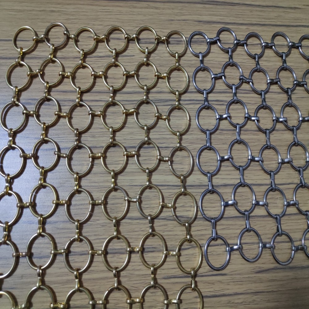 Decorative Aluminium Metal Mesh Curtain Chain Drapery Metal Coil Mesh