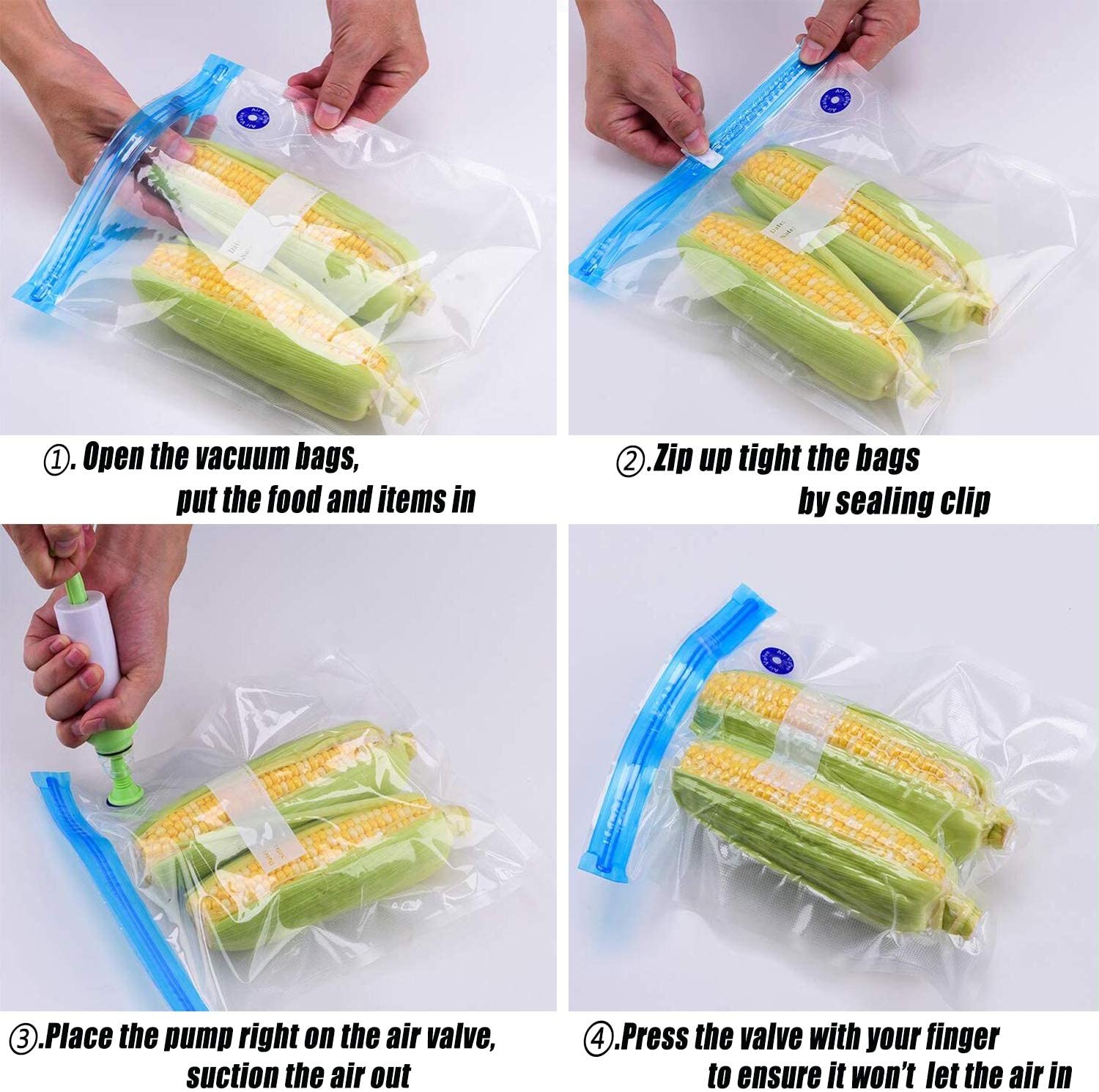 Hot Sale Pa/pe Compressed Sealing Zipper Vacuum Storage Bags For Food