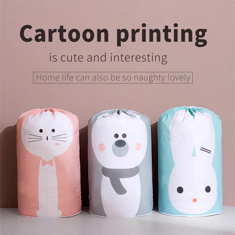 Cartoon Foldable Garment Storage Bag Cotton Blanket Bed Cover Wardrobe Storage Bags