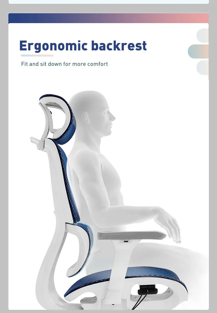 High Elastic Executive Office Chair Wear Resistant Fabric Ergonomic Office Chair