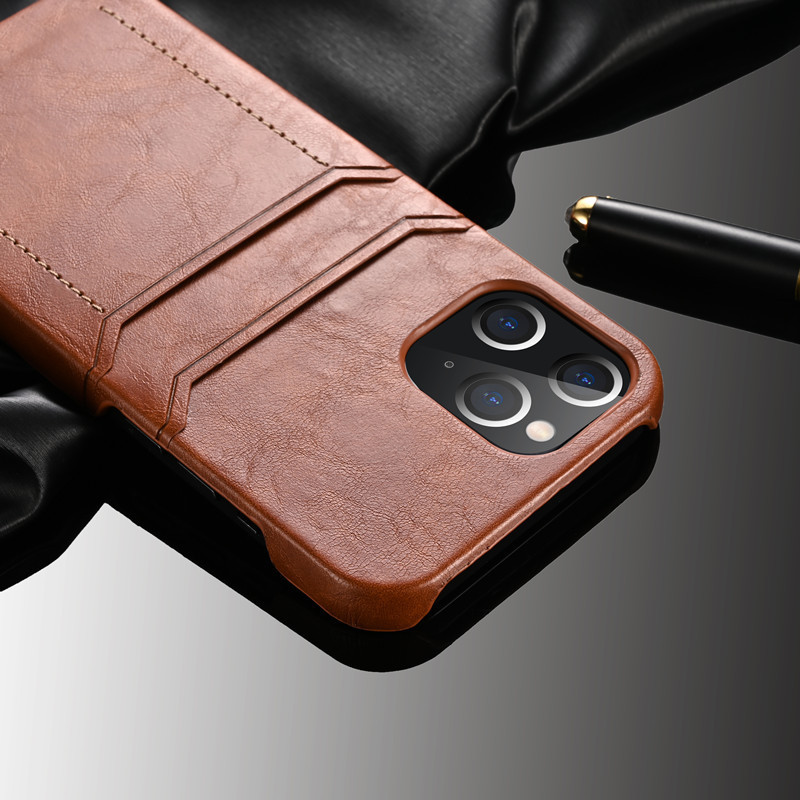 PU Leather Card Pocket Phone Case , Retro Phone Cover Eco Friendly For Iphone