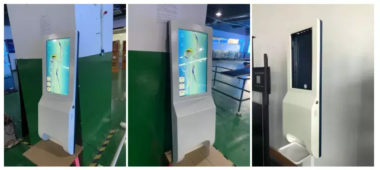 21.5" 1920*1080 Advertising Kiosk Hand Sanitizer Dispenser