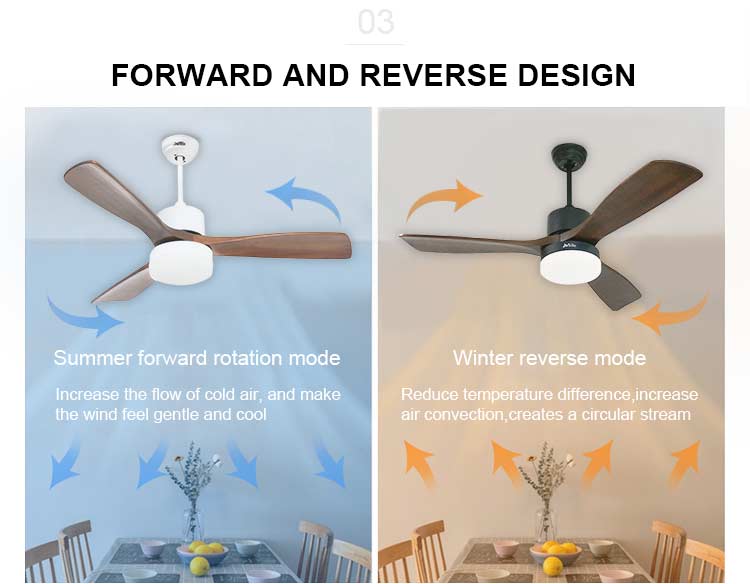 Modern Room Decoration 110v 220v DC Ceiling Fan with Lights and Remote Made of Metal