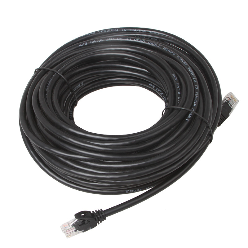 Black LSZH UTP Cat6a Lan Cable With CMG Modular Plug Connector