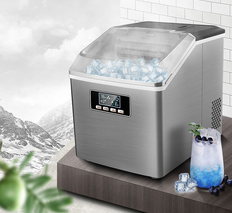 25kg Home Small Cube Ice Making Machine Portable Mini Countertop Ice Machine Hot foil stamping for Business Automatic
