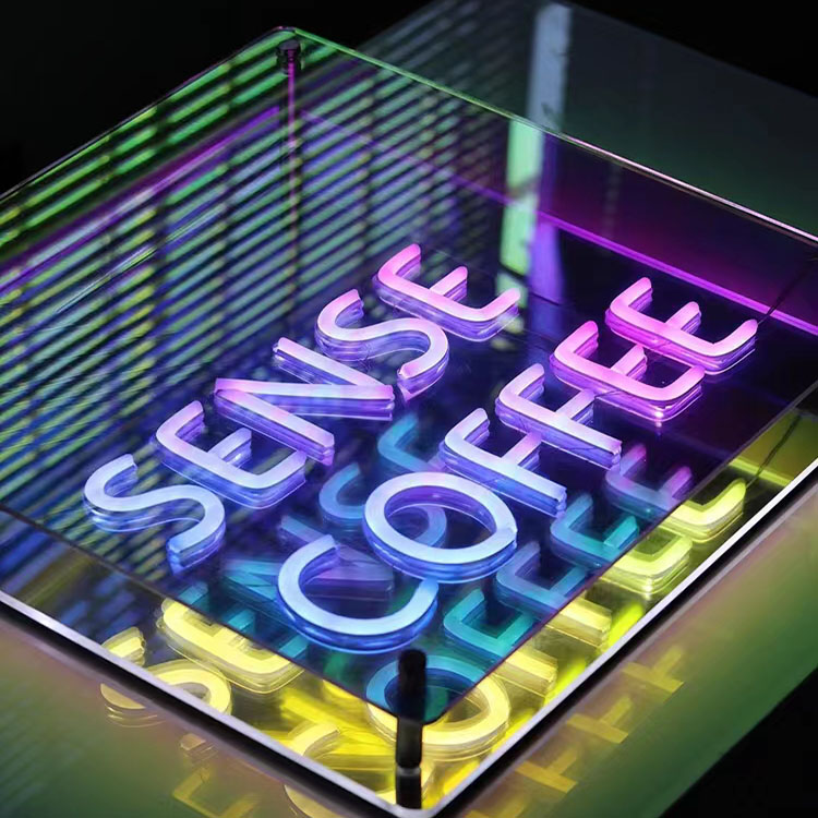 Elevate Decor Stunning 3D Neon Abyssal Mirror Checkered 50X50 in Customizable Colors