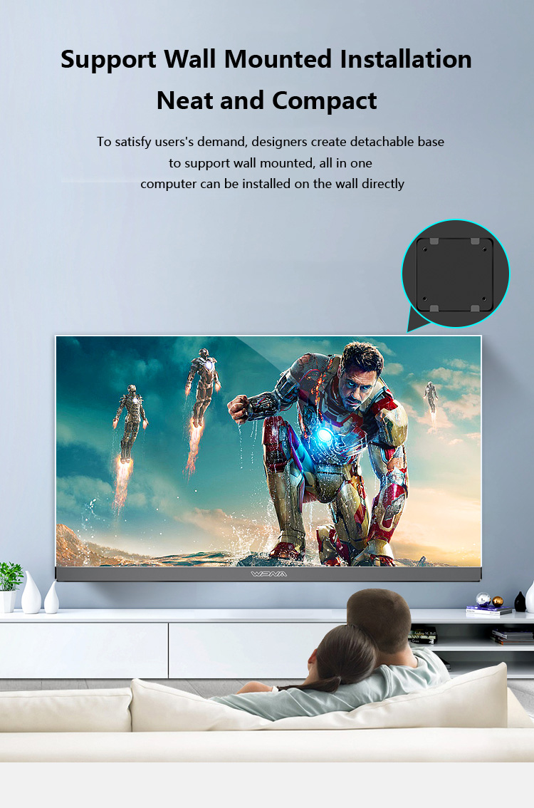 175° Vertical Viewing Angle All-in-One PC Computer Set Remote Desktop Mini Gaming PC