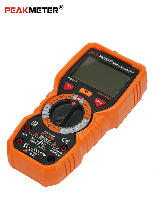 True RMSAuto Range Digital Multimeter 6000 Counts Non - Slip Design Auto Power Off