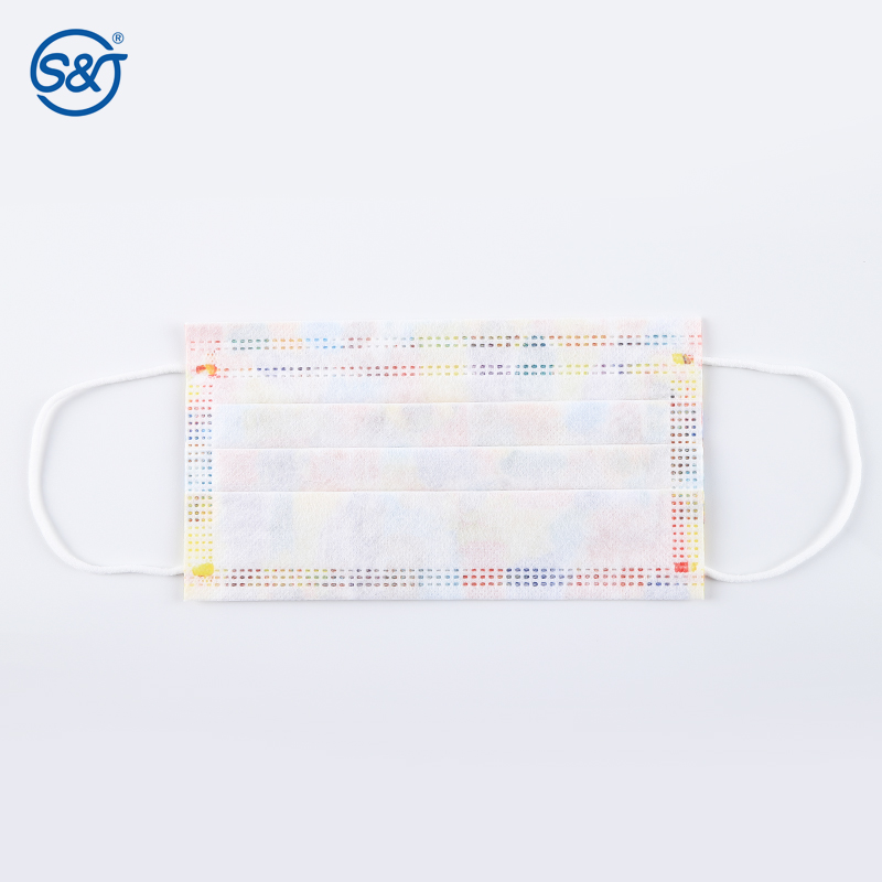 Fashion printing Tie-dye Anti Odor 3ply Disposable Non Woven Printed Face Mask Protective Face Mask Medical/ Dental mask