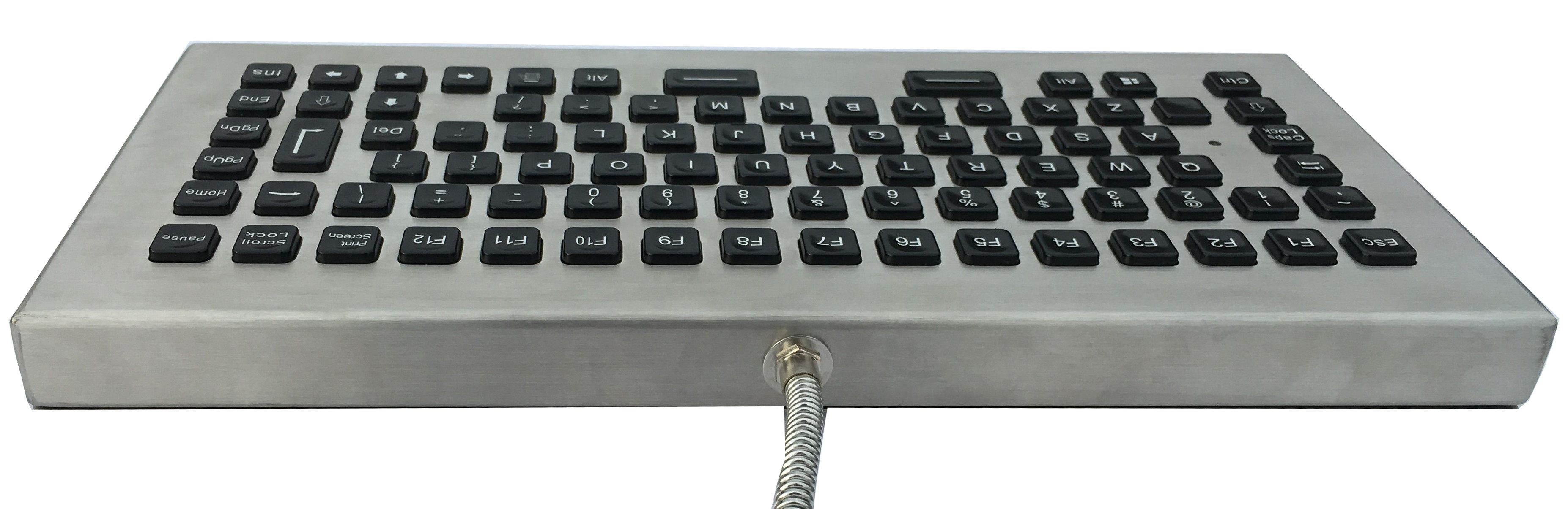 Rugged Waterproof Desktop Backlit Industrial Computer Keyboard with Enhanced Cable