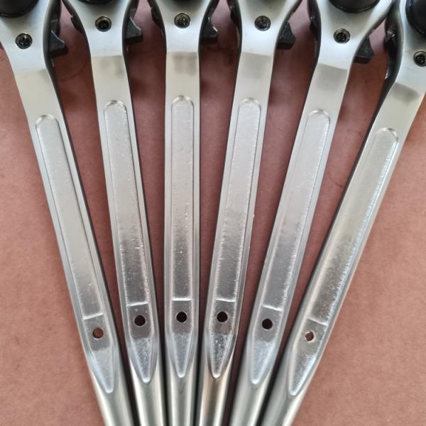 12in Long Carbon Steel Pointed Handle Scaffold Podger Ratchet Wrench 19mm 22mm Double Size Socket Ratchet