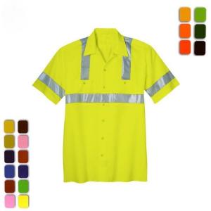 China Construction Reflective Safety Shirts Custom Reflective Polo Shirt on sale
