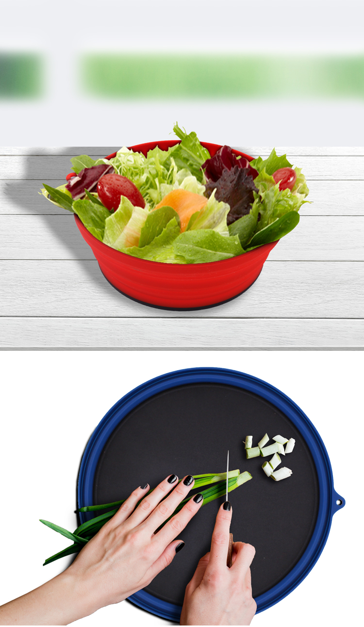 Sustainable Custom Logo Travel Collapsible Silicone Bowl