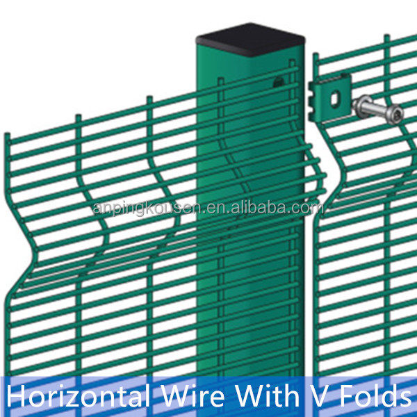 Metal Garden Fence Galvanized and Powder Coated 358 Security Fence Waterproof Fencing