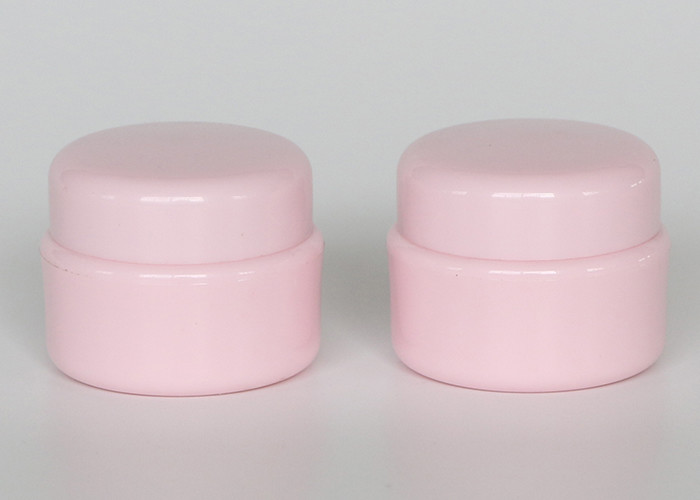 Mini 5ml Cosmetic Sample Jars Pink Color Customized For Eye Cream