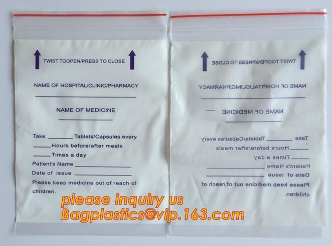 tablets pills packaging bag, poly medical dispenser k bag drug zipper bags reclosable bags, zipper bag medical min