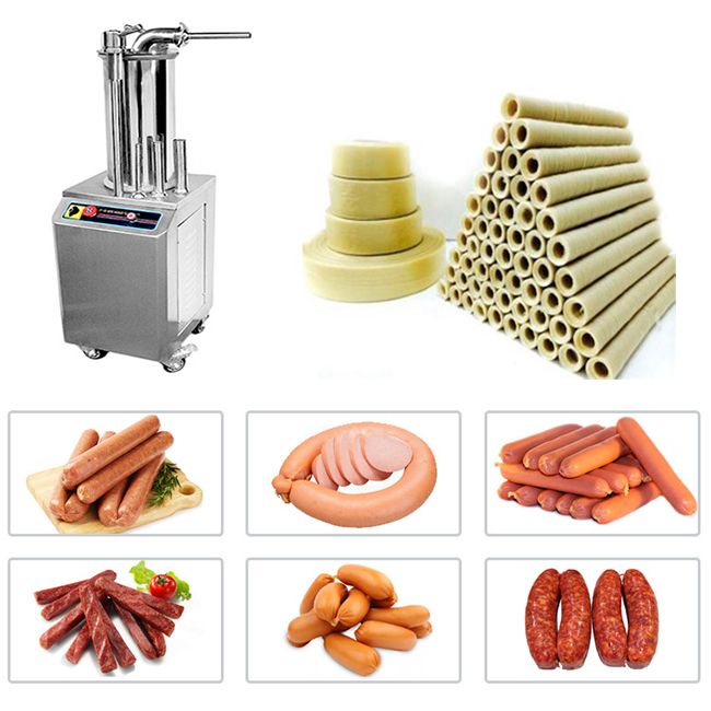 15mm Edible Sausage Casings Natural Color Collagen Casings For Wind Sausages