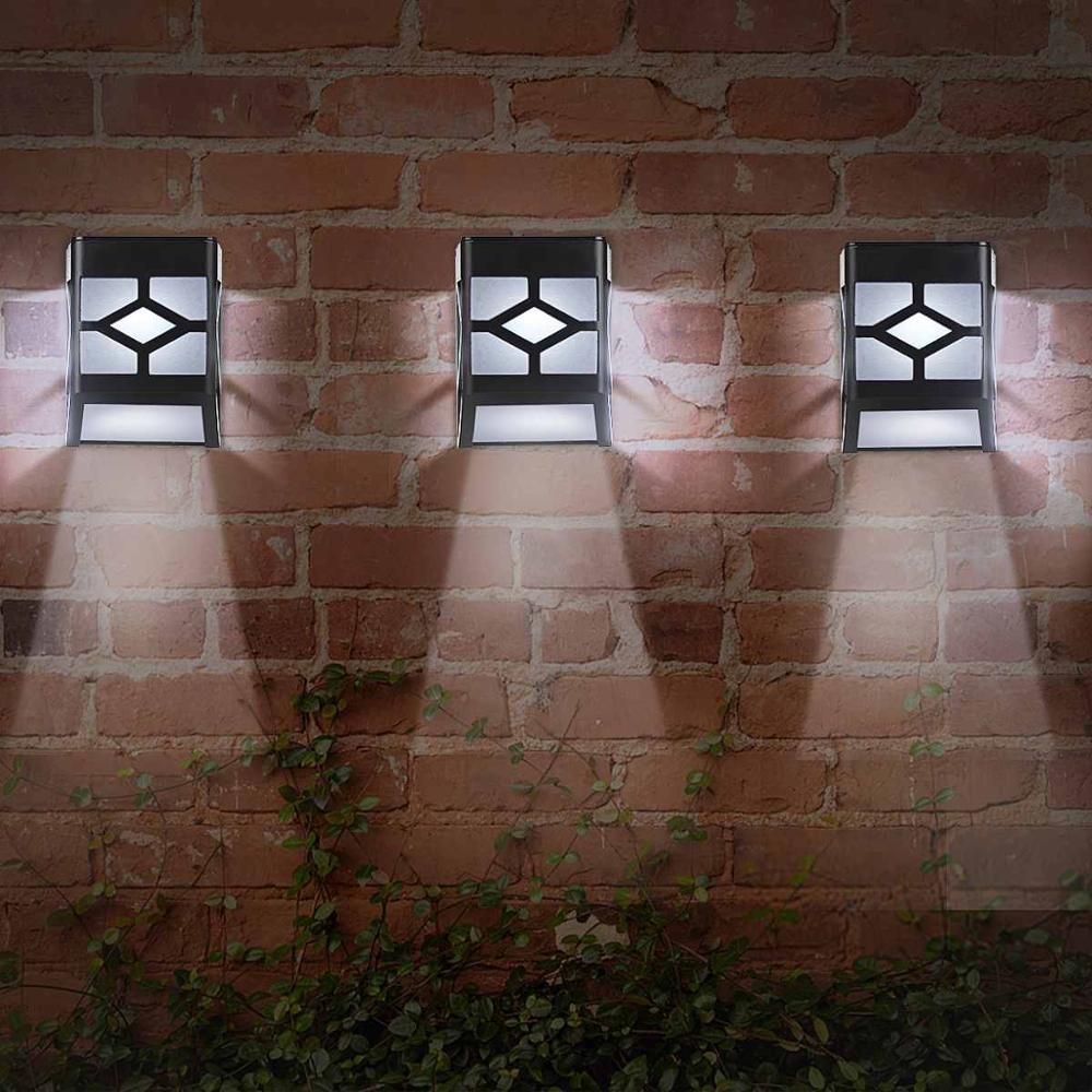 Yard Garden Solar Wall Mounted Motion Sensor Light , Solar LED Fence Post Lights