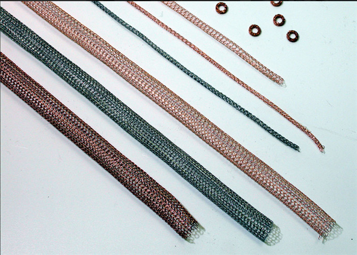 Tinned Copper Tube Shape Knitted Mesh Shielding Diameter 3mm For Mechanical