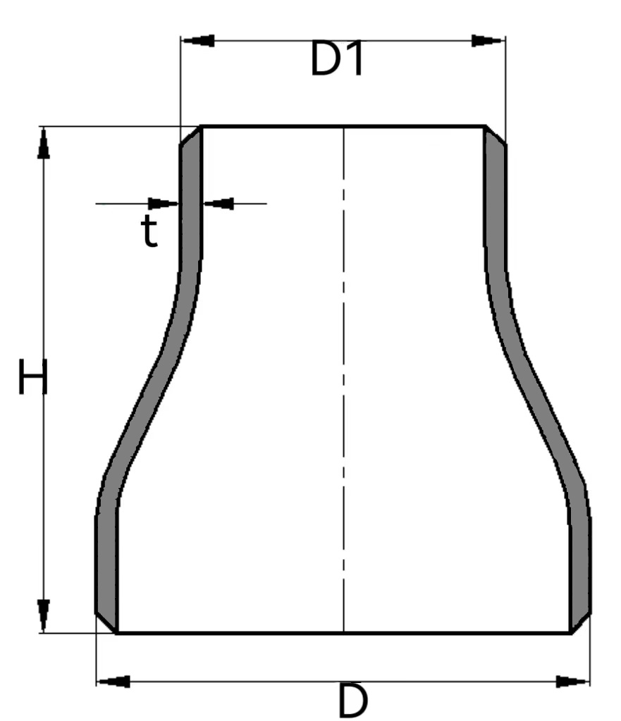 ASME B16.9 Buttweld Stainless Steel Eccentric Reducers for Pipe Transition Solution 0