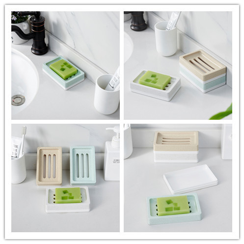 Plastic Soap Holder Case Dish Stand For Shower Bathroom Kitchen Sinks