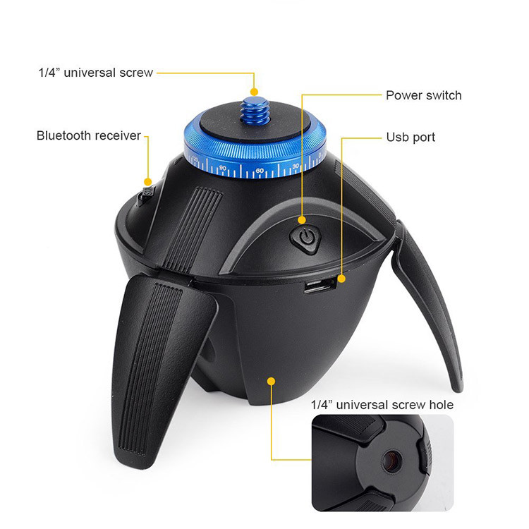 Bluetooth Selfie robot 360 rotation Panorama ponopod self-timer for phone and Gopro Action Cam