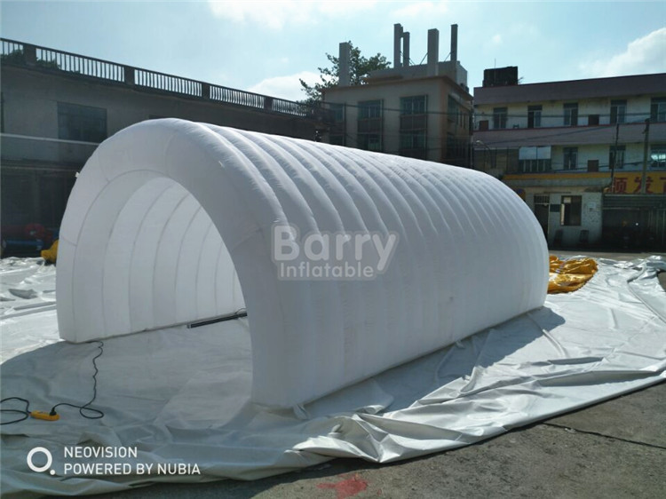 White Air Tight Inflatable Event Tent , Diy Inflatable Tunnel Tent With LED