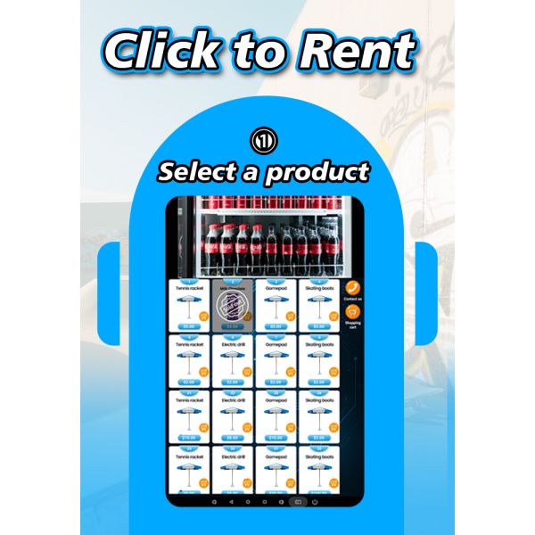 2 in 1 Locker Vending Machine Ideal for Outdoor Businesses Beach Bars Resorts and Swimming Pools Offering Rental and Record Keeping Features