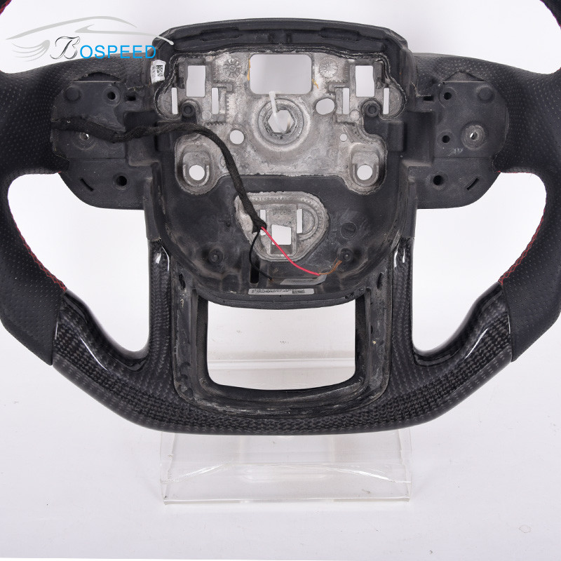 ODM Land Rover Defender Led Display Steering Wheel Round Sports White Stitch