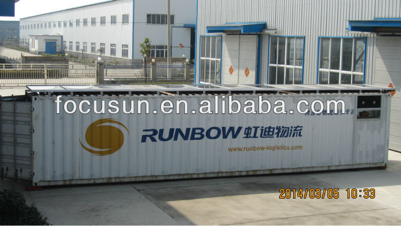 20GP/40HQ Containerized Mobile Solar Powered Cold Room with 100mm-200mm Panel Thickness