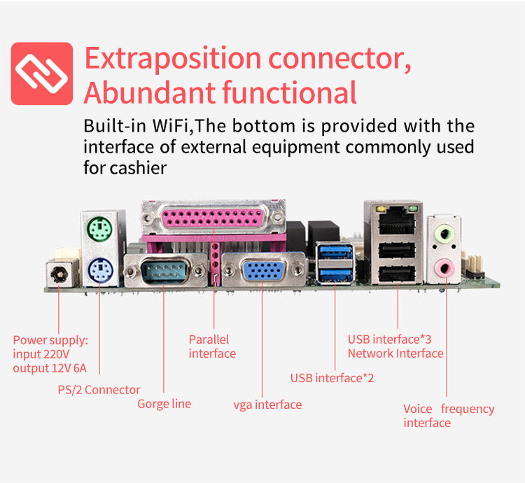 Aluminum Alloy Base POS Cash Register POS All In One Touchscreen Computer