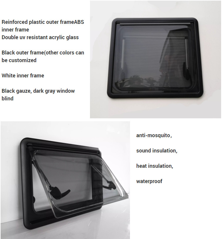 Dark Grey Acrylic Sheet For Rv Recreational Vehicle Camper Trucks Push Out Window