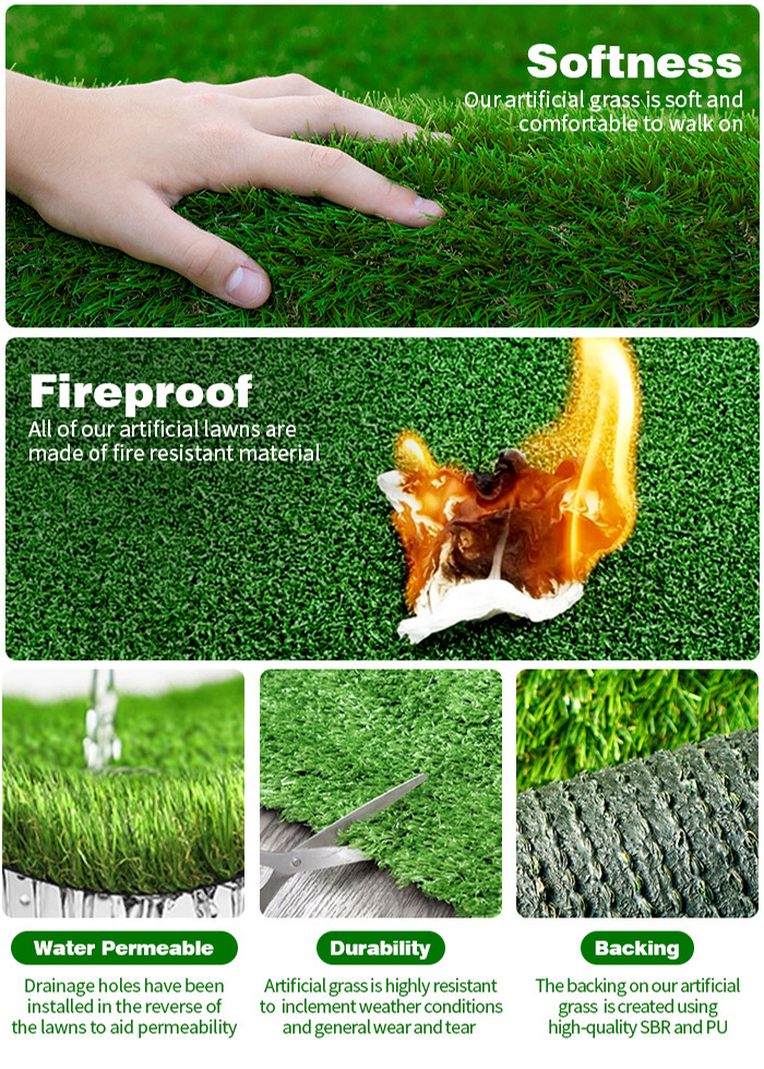 Indoor Round Artificial Grass Mat Diameter 100cm 120cm 200cm